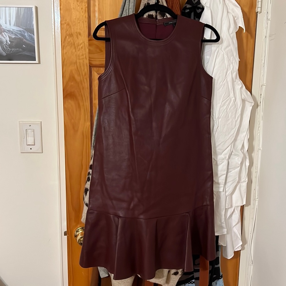 Bcbg faux leather dress